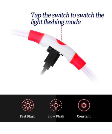 Coolzon LED Luminous Dog Collar - Waterproof & Adjustable with 3 Light Modes for Small & Medium Pets - Super Bright Red - Buy Online on GoSupps.com