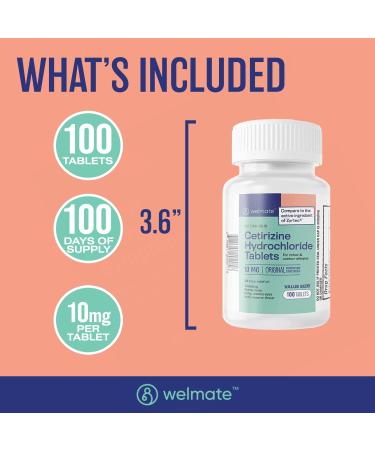 WELMATE Ultimate Allergy Relief Duo: Fexofenadine HCl 180mg (200 Ct) & Cetirizine HCl 10mg (100 Ct) | Dual-Action 24hr Allergy Support - Buy Online on GoSupps.com