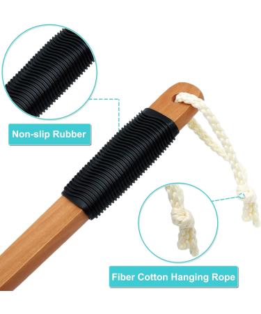 Premium Black Shower Sponge with Handle Back Brush & Body Massage Peeling Sponge for Adults Ideal for Relaxing Baths & Exfoliation - Buy Online on GoSupps.com