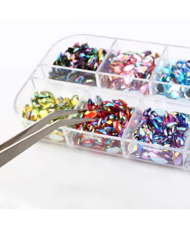 3000-Piece Nail Art Stones Kit - Multicolor Horse Eye & Black Gemstones for Stunning Nail Decorations - Buy Online on GoSupps.com