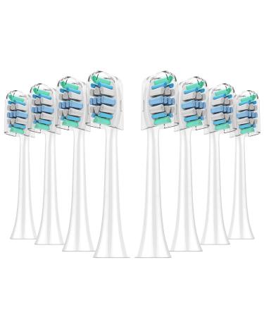 Replacment Toothbrush Heads Compatible with Philips Sonicare ProtectiveClean DailyClean HealthyWhite Electric Toothbrush  Replacment Brush Heads Refills  8 Pack (White-8 Pack) 8 Count (Pack of 1)