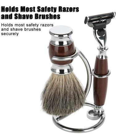 Men's Shave Tool Kit - 2 in 1 Portable Curved Shaving Brush & Manual Razor Stand | Perfect for Beard Grooming | International Shipping - Buy Online on GoSupps.com