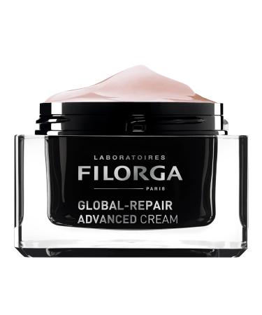 Filorga Global-Repair Advanced Anti Aging Daily Face Cream Moisturizing Ceramides and Vitamins Reduce Deep Wrinkles and Boost Skin Firmness for Complexion Hydration Day or Night 1.69 fl. oz.