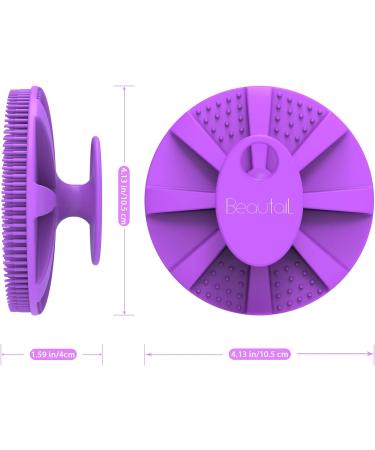 Beautail Silicone Body Brush - Gentle Peeling Shower Brush for Sensitive Skin | Hygienic & Durable | Ideal for Men & Women - Purple - Buy Online on GoSupps.com