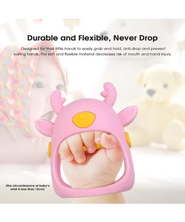 Buy Yovell Baby Bei ring F ustling - Food Grade Silicone Toothed Glove for Infants 3+ Months Dust-Sealed Chew Toy Suction Needs Pink - Buy Online on GoSupps.com