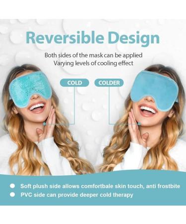 Gamufw Cooling Eye Mask Hot Cold Therapy Gel Eye Mask for Puffy Eye Migraine Relief Headache Dark Circles Dry Eyes Swollen Eyes Sinus Pain (Blue) - Buy Online on GoSupps.com