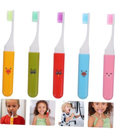 Beaupretty 5-Pack Travel Toothbrushes for Kids | Mini Foldable & Collapsible Camping Toothbrushes - Buy Online on GoSupps.com