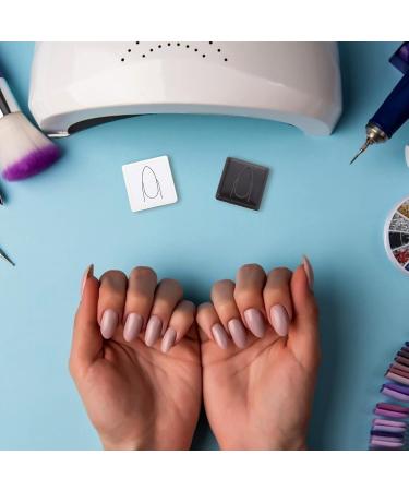 Lurrose Nail Dyhadrator Silicone Stamps Manicure Stamper Nail Salon Nail Painting Practice Stamper Salon Nail Art Painting Seal Manicurist 3.6x3.6cm White 2 - Buy Online on GoSupps.com