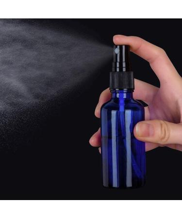8 Pack of 50ml Blue Glass Spray Bottles - Portable and Refillable Cosmetic Atomizer for Travel and Makeup - Buy Online on GoSupps.com