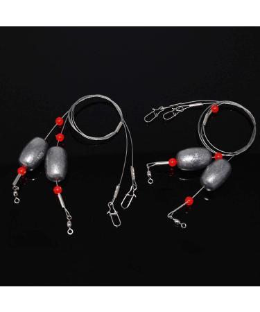 6pcs Fishing Egg Sinker Weight Rigs for Saltwater Fishing - Grouper Bottom Fishing Rigs 0.5oz - Buy Online on GoSupps.com