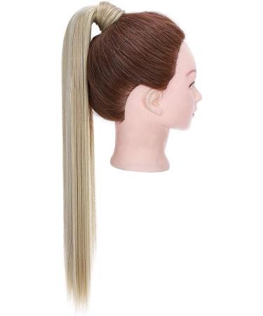 23" Long Straight Wrap Around Ponytail Clip in Hair Extensions One Piece Hairpiece Magic Tape in Pony Tail Extension for Women Sandy Blonde & Bleach Blonde - Buy Online on GoSupps.com