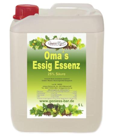 Grandma s vinegar essence 25% acid 5 liters of taste winners for the good cuisine & household/descaling/cleaning without chemical vinegar essence 25 percent