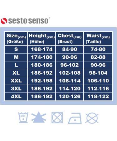 Men's Sesto Senso Cotton Long Underwear Set - Thermal Long-Sleeve Undershirt & Pants - 4XL Black - Winter Functional Wear - Buy Online on GoSupps.com