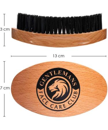 Vegan Beard Brush for Men - Synthetic Bristle, Natural Beech Wood Handle - Cruelty-Free - Buy Online on GoSupps.com