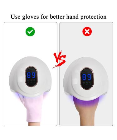 UV Shield Gloves for Gel Manicure - Anti-UV Fingerless Protection UPF 50+ - Perfect for Nail Care & Dryers - Buy Online on GoSupps.com