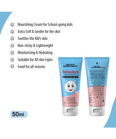 Schoolers Nourishing Cream for Kids - Gentle Hypoallergenic Paraben & Sulfate Free Moisturizer 50Gm - Intensive Care for Sensitive Skin - Buy Online on GoSupps.com