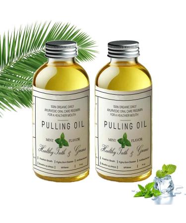 Cocofresha Pulling Oil for Teeth and Gums Cocofresha Pulling Oil Pure Organic Coconut Oil Pulling 4 Oz Mint Flavor Cocofresha Coconut Pulling Oil (2Pcs)