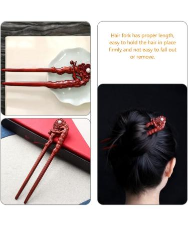 LALAFINA Wooden Hairpin Hair Forks 2 Prong Updo Women Hair Accessories Hair Styling Chinese Chopsticks Hair Accesories Hair Accessory for Girls Dropshipping Man Wide Tooth Comb - Buy Online on GoSupps.com