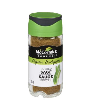 McCormick Gourmet (MCCO3) New Bottle Premium Quality Natural Herbs & Spices Organic Rubbed Sage 17g