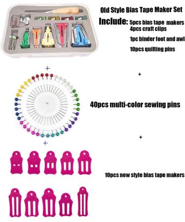 HONEYSEW Bias Tape Maker Tool Kit Set - 15 Sizes - Fabric Folding and Biasing Strips - Buy Online on GoSupps.com