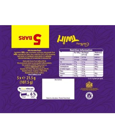 Cadbury Twirl Lot de 20 barres de chocolat 107 5 g - Buy Online on GoSupps.com