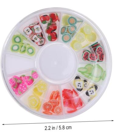 Beaupretty 12 Nails Decoration Nail Art Decoration Fruit Decor Nail Beauty Accessories Polymer Clay Slices for Nail Manicure Tool Manicure Tools Decorate Boxed Drill Disc Nail Art Decor - Buy Online on GoSupps.com