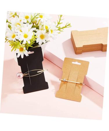 FOMIYES 1200 Sheets Headband Wrapping Card Headband Display Hair Bow Display Hair Barrette Display Earring Hair Jewels Headband Black Hair Rope Display Card Accessories Cardboard Paper - Buy Online on GoSupps.com