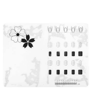 Beaupretty Nail Silicone Mat Nail Practice Pad Acrylic Nail Training Mat Nail Practice Template Manicure Practice Mat