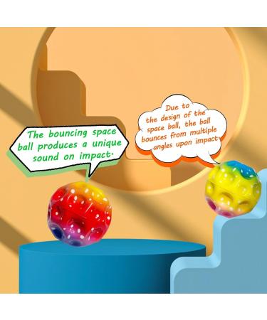 Cluhertvy Astro Jump Ball - High Bouncing Galaxy Ball Toy for Kids | Colorful Mini Rubber Ball Party Gift - Buy Online on GoSupps.com