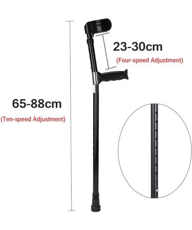 Arm Cuff Crutch Forearm Crutches Balancing Mobility Aid Height Adjustable Cane for Elderly Disabled Walking Stick 1 Pair Selfless dedication - Buy Online on GoSupps.com