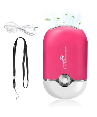 Buqikma Eyelash Fan  Rechargable Mini Lash Fan Type C Portable Handheld Fan Dryer Air Conditioning Blower for Eyelash Extensions & Nail Dryer (Rose Red) Pink-Type C