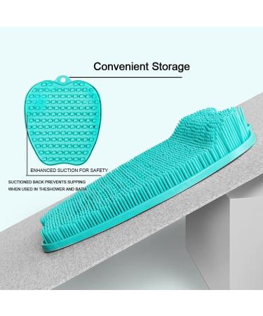 Shower Foot Scrubber Massager Acupressure Mat - Non-Slip Exfoliating Massage Mat for Circulation & Pain Relief (Green) - Buy Online on GoSupps.com