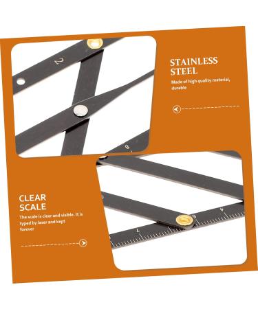 Housoutil 2 pcs Measuring Generation Caliper Second Makeup Stainless Sliding Three-point Tools Positioning 25x5x0.6cmx2pcs Blackx2pcs - Buy Online on GoSupps.com