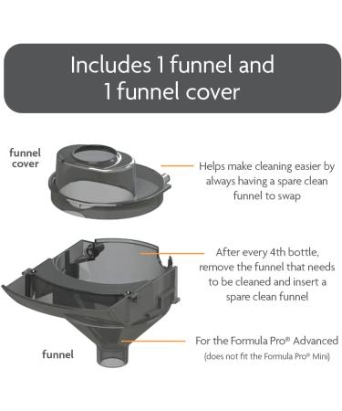 Baby Brezza Formula Pro Advanced Replacement Funnel & Cover Grey - Buy Online on GoSupps.com