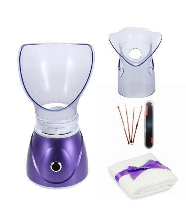 Hann Facial Steamer Professional Sinus Steam Inhaler Face Skin Moisturizer Facial Mask Sauna Spa Steamers with Aromatherapy Diffuser Humidifier Function (Purple)