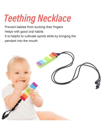 Soft Silicone Baby Teether Necklace for Boys and Girls - 5pcs Green Infant Sensory Chew Pendant - Buy Online on GoSupps.com