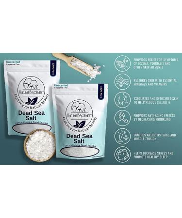 Natural Elephant Dead Sea Salt Coarse Grain 4 oz - 100% Natural & Pure Travel Size - Buy Online on GoSupps.com