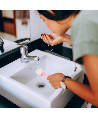 Shop the Best Manual Facial Brush - Pink Exfoliating & Cleansing Tool for Deep Pore Skin Care - Buy Online on GoSupps.com
