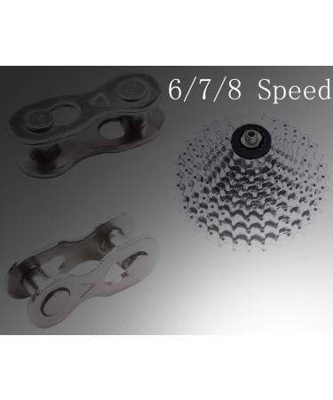 Hyamass 4 Pairs Bicycle Missing Link Reusable Steel Bike Chain 6/7/8 Speed - Silver - Buy Online on GoSupps.com