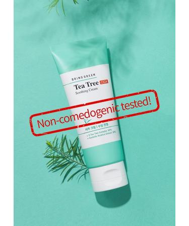 BRING GREEN Tea Tree Cica Soothing Cream 100ml - Korean Skin Care | Sensitive Skin Moisturizer, Acne Treatment, Redness Relief & Skin Repair Night Cream - Buy Online on GoSupps.com