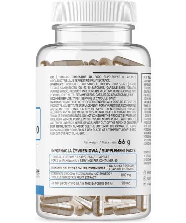 Ostrovit Tribulus Terrestris 90 Package of 1 x 60 Capsules - Testosteron Booster - 90% Saponine - Buy Online on GoSupps.com