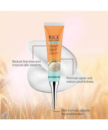 Rice Eye Cream 0.71 fl.oz / 20 ml | Eye Cream | Anti Wrinkle Natural Alternative to Retinol Eye Cream Instant Firm Eyes Anti Dark Circle Eyes Korean Skincare (2) - Buy Online on GoSupps.com
