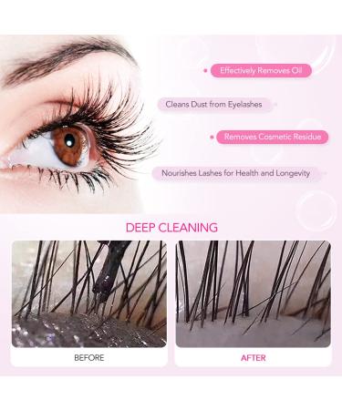 AuReve Rose Eyelash Extension Cleanser 600ml - Paraben & Sulfate Free | Lash Shampoo for Makeup Removal at Salon or Home - Buy Online on GoSupps.com