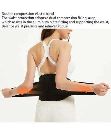 XWSM Double Compression Self-Heating Lumbar Support Belt - Magnetic Therapy Back Support for Men & Women - Large Size - Black - Buy Online on GoSupps.com