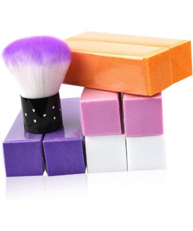 Ipetboom 1 Set Manicure Kits Mushroom Kit Pedicure Kit Sanding Buffing Block Mushroom Cleaning Brush Makeup Powder Blush Barrette Clips for Crafts Makeup Brush Large Nail Sponge Purple - Buy Online on GoSupps.com