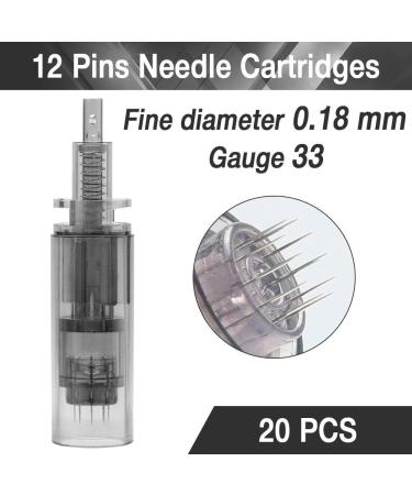 Dr.Pen Ultima A7 12-Pin Cartridges - Genuine Replacement Parts (20 pcs) - Buy Online on GoSupps.com