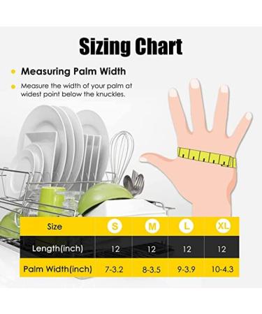 NED Tendon Latex Gloves Thickened Housework Waterproof Gloves Dishwashing Wear Resistant Plastic Gloves Kitchen Reusable Dishwashing Gloves Rubber Cleaning Gloves Yellow 3 Pairs-L - Buy Online on GoSupps.com