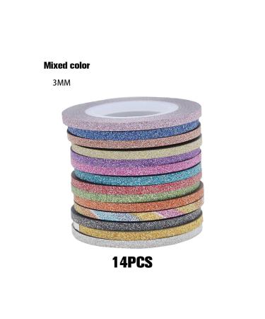 Lmoikesz 14pcs Nail Art Striping Tapes - Easy to Apply Multicolored Design for Trendy Nails - Buy Online on GoSupps.com