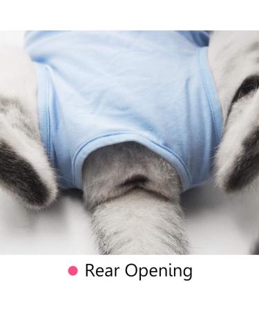 Ouuonno Wound Surgery Recovery Suit for Cats - Blue S | Ideal Post-Op Pajama Suit & E-Collar Alternative for Abdominal Wounds & Skin Diseases - International Shipping - Buy Online on GoSupps.com