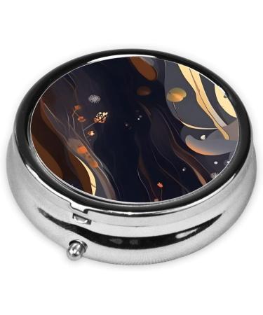 GerRit Dark Medium Round Pill Box - 3 Compartment Portable Organizer for Purse & Pocket - Travel Essential - Buy Online on GoSupps.com